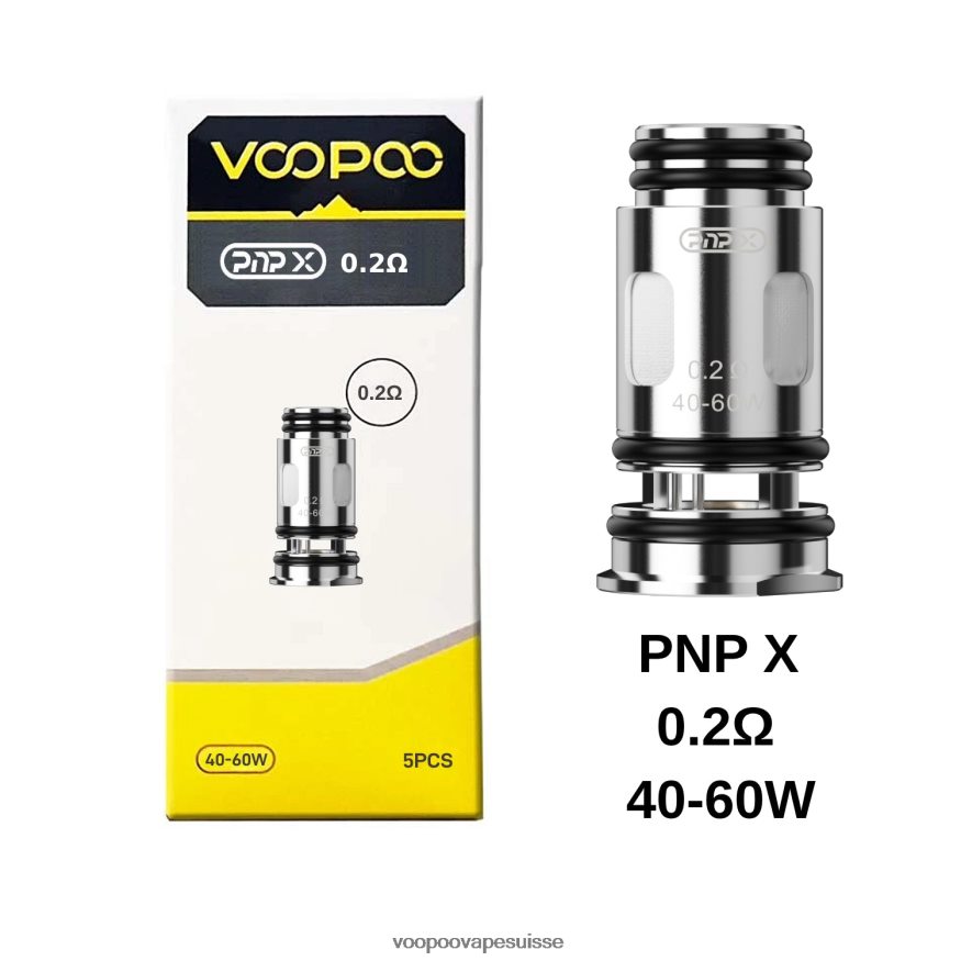 VOOPOO Vape Coil Suisse - VOOPOO PNP bobines (5 pièces) pnp x 0,2 ohm 2R828J606