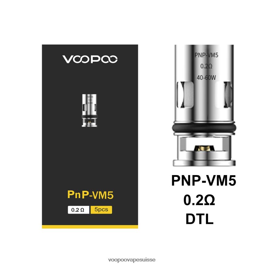 VOOPOO Vape Pen Suisse - VOOPOO PNP bobines (5 pièces) pnp-vm5 2R828J599