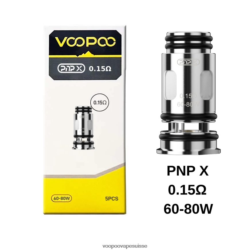 VOOPOO Vape Price - VOOPOO PNP bobines (5 pièces) pnp x 0,15 ohm 2R828J605